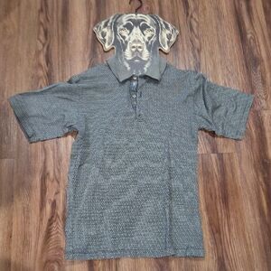 Bobby Jones Collection Gray Patterned Polo Shirt Size Small